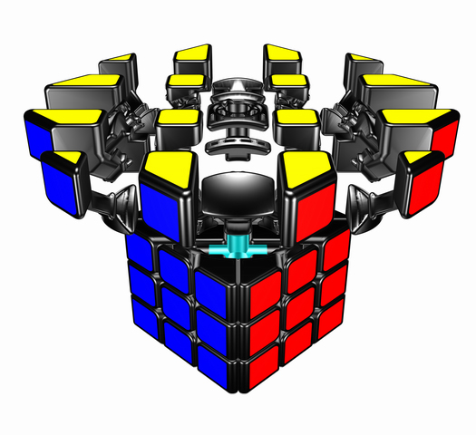 YJ MoYu AoSu 4x4x4 Fisher Cube Black